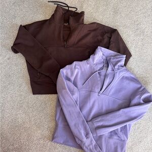 Bundle: Old Navy Women's dynamic fleece sweatshirts in Brown and Purple